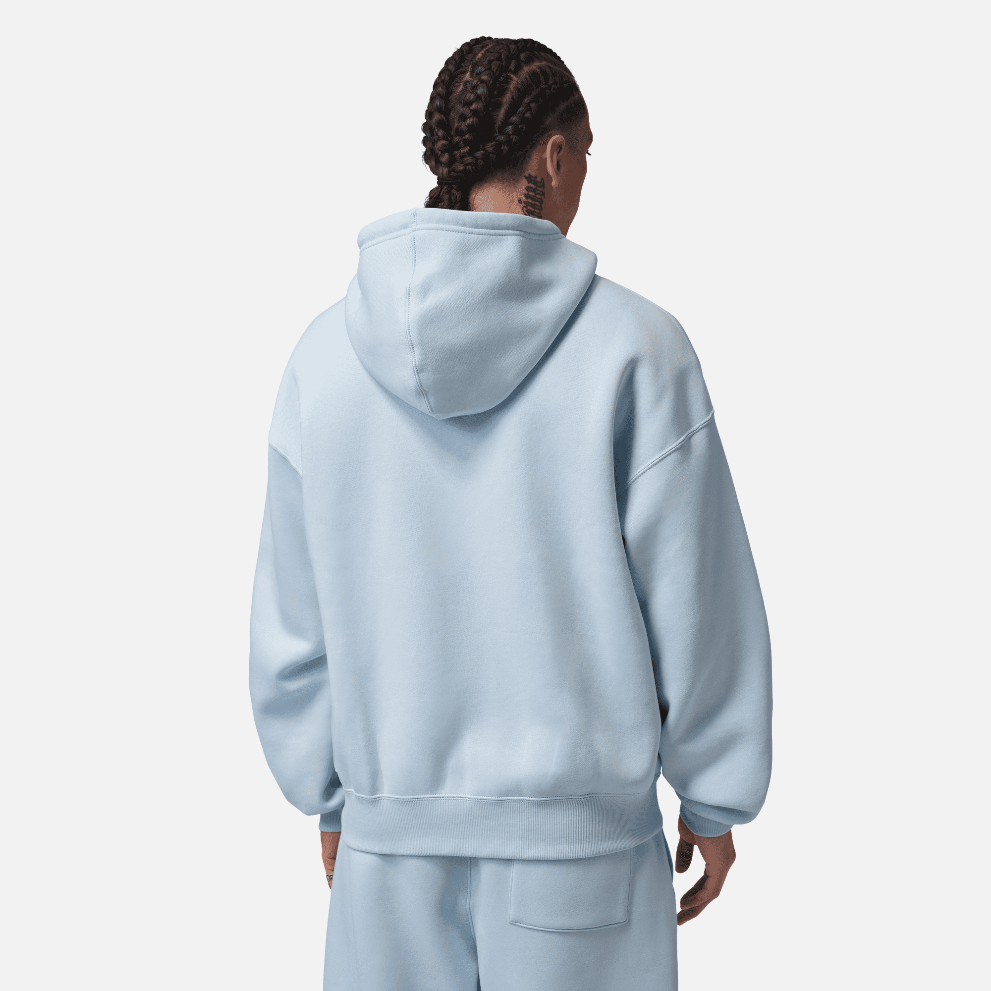 Air Jordan Brooklyn Fleece Aura Blue Oversized Full-Zip Hoodie