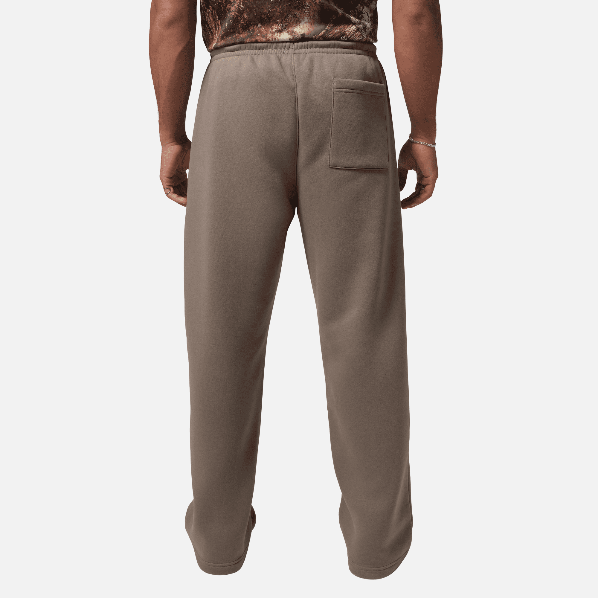 Air Jordan Brooklyn Fleece Olive Grey Oversized Open-Hem Pants