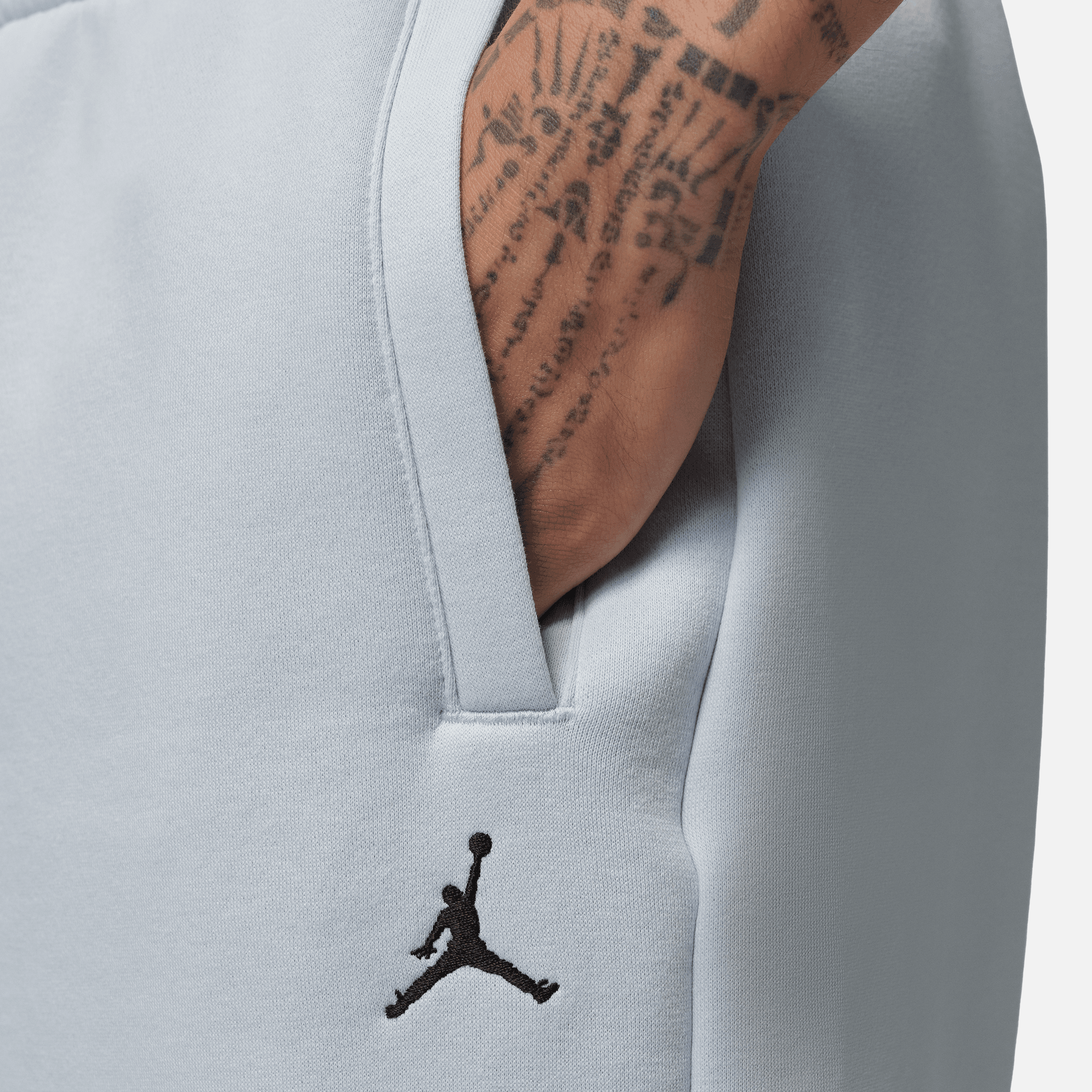 Air Jordan Brooklyn Fleece Aura Blue Oversized Open-Hem Pants