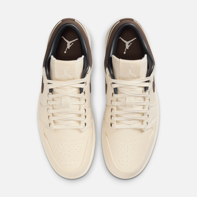 Air Jordan 1 Low Pale Ivory Off Noir Baroque Brown