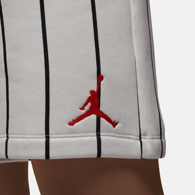 Air Jordan Brooklyn Fleece White Diamond Striped Shorts