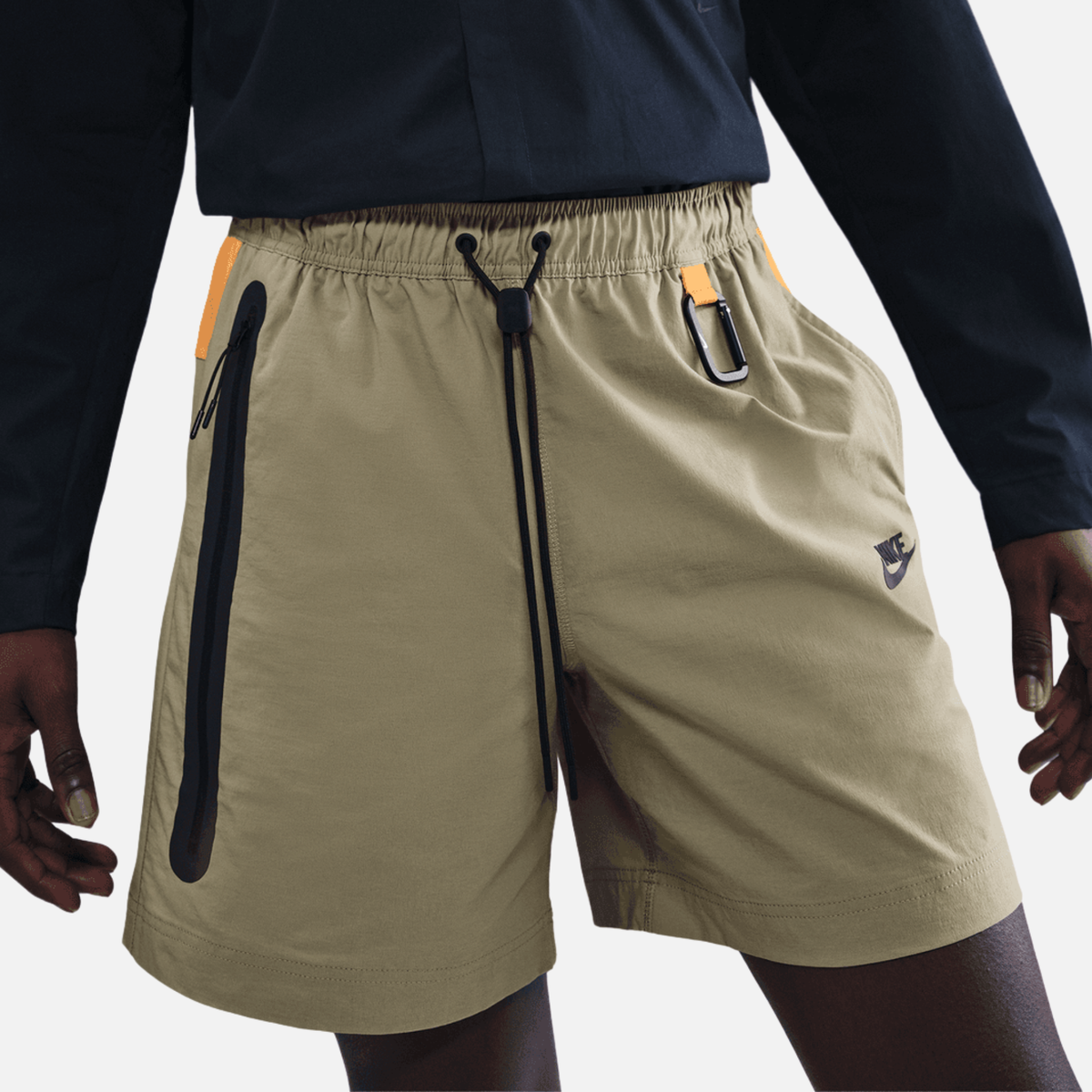 Nike Tech Neutral Olive Woven Shorts – Puffer Reds