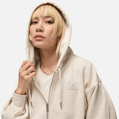 Air Jordan Women's Fleece Cropped Satin-Lined Hoodie