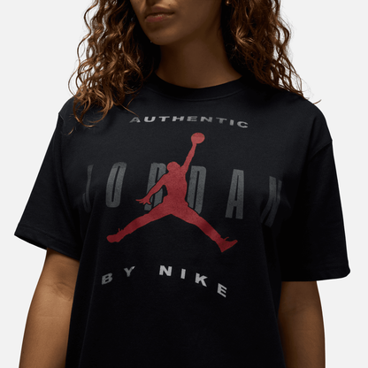 Air Jordan Women's Flight Black Red Graphic T-Shirt