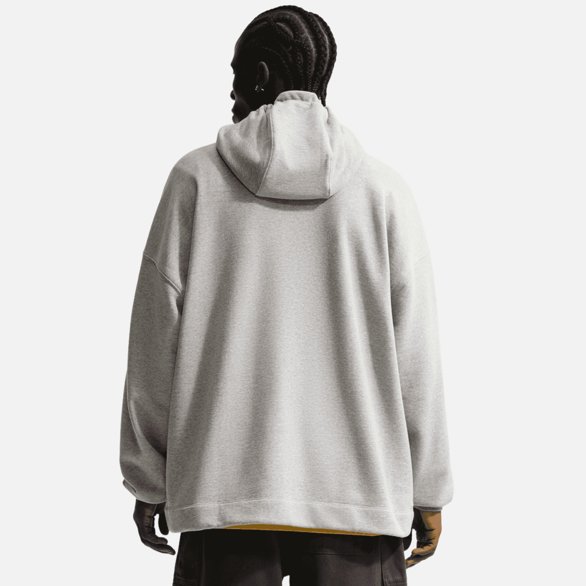 Nike Sportswear Club Dark Grey Heather Oversized French Hoodie