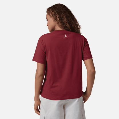 Air Jordan Women's Brooklyn Dark Team Red Graphic T-Shirt