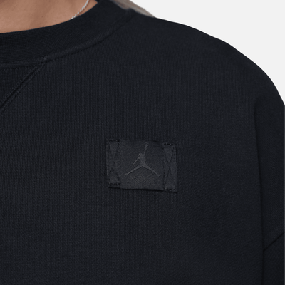 Air Jordan Women's Flight Fleece Black Mod-Crop Sweatshirt
