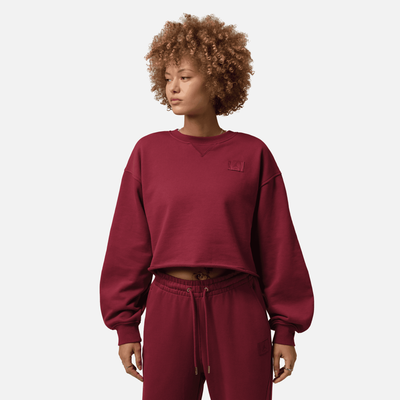 Air Jordan Women's Flight Fleece Team Red Mod-Crop Sweatshirt