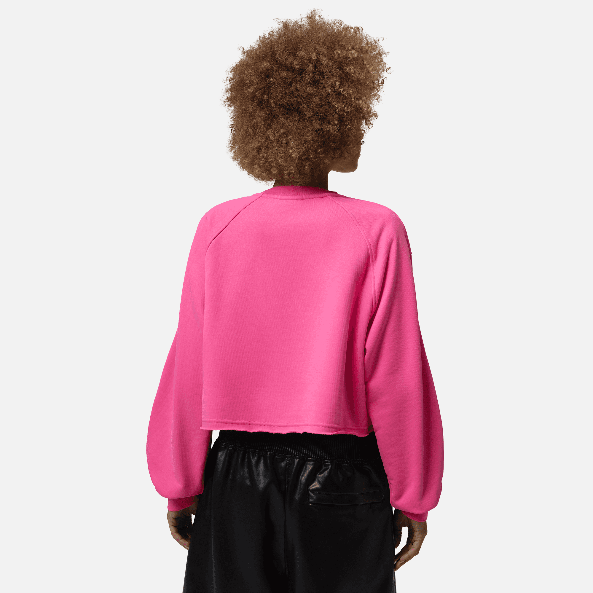 Air Jordan Women's Flight Fleece Pink Mod-Crop Sweatshirt