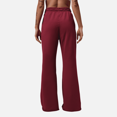 Air Jordan Women's Flight Fleece Dark Team Red Flared Pants