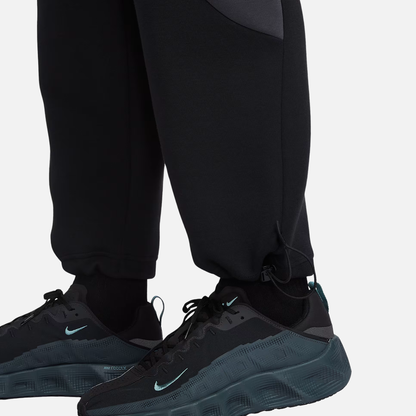 Nike Tech Color-Block Open Hem Black Fleece Pants