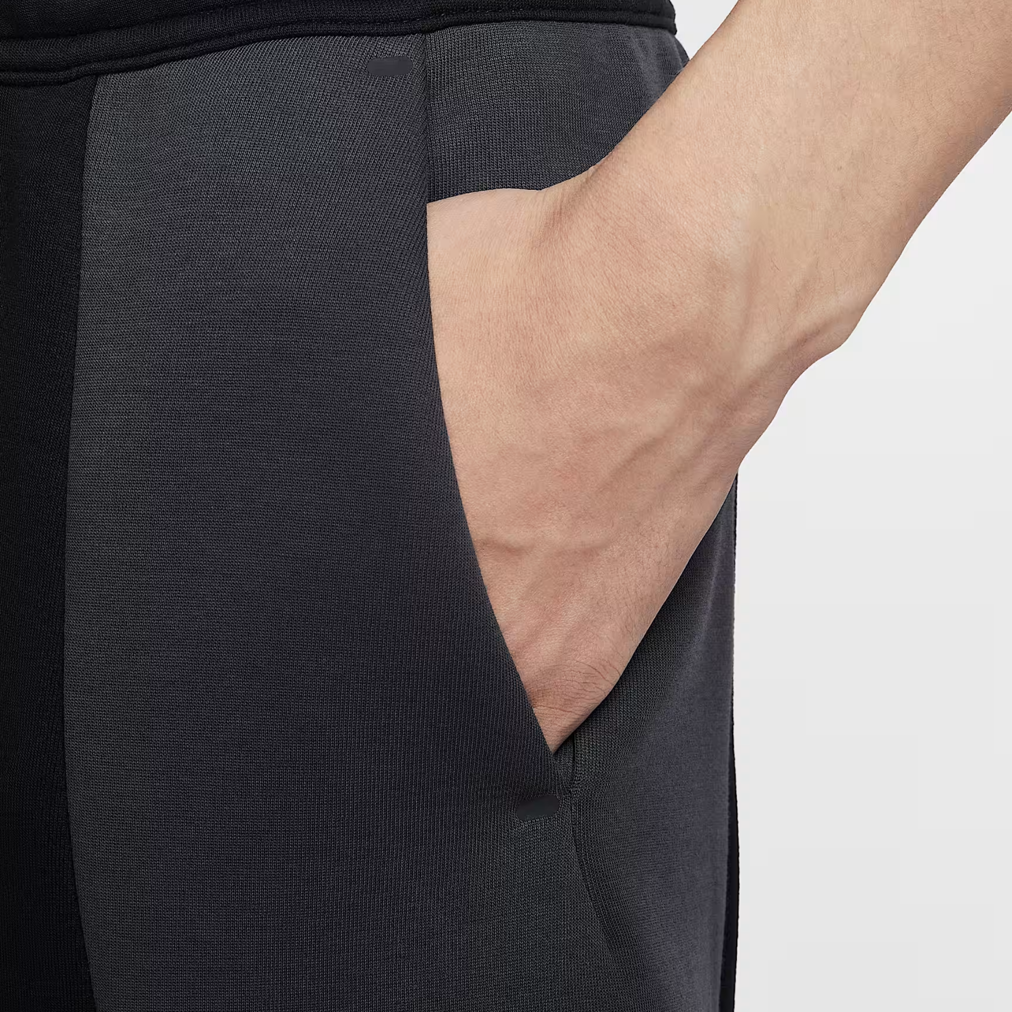 Nike Tech Color-Block Open Hem Black Fleece Pants