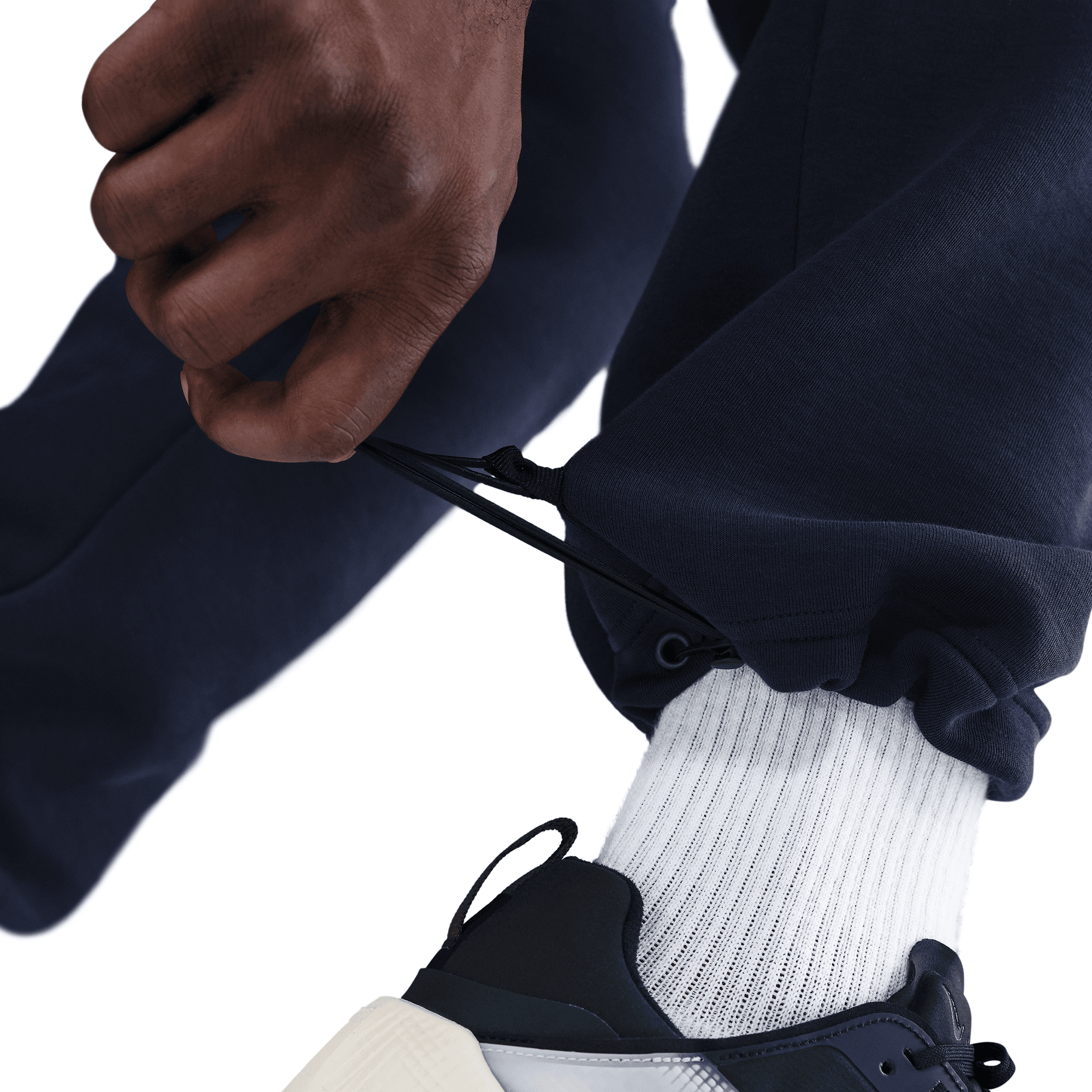 Nike Tech Color-Block Open Hem Navy Green Pants