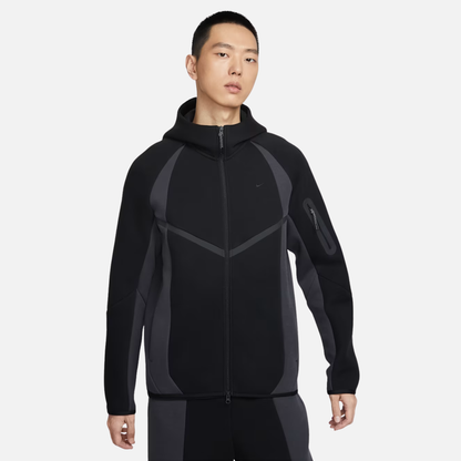 Nike Tech Color-Block Full-Zip Windrunner Black Jacket