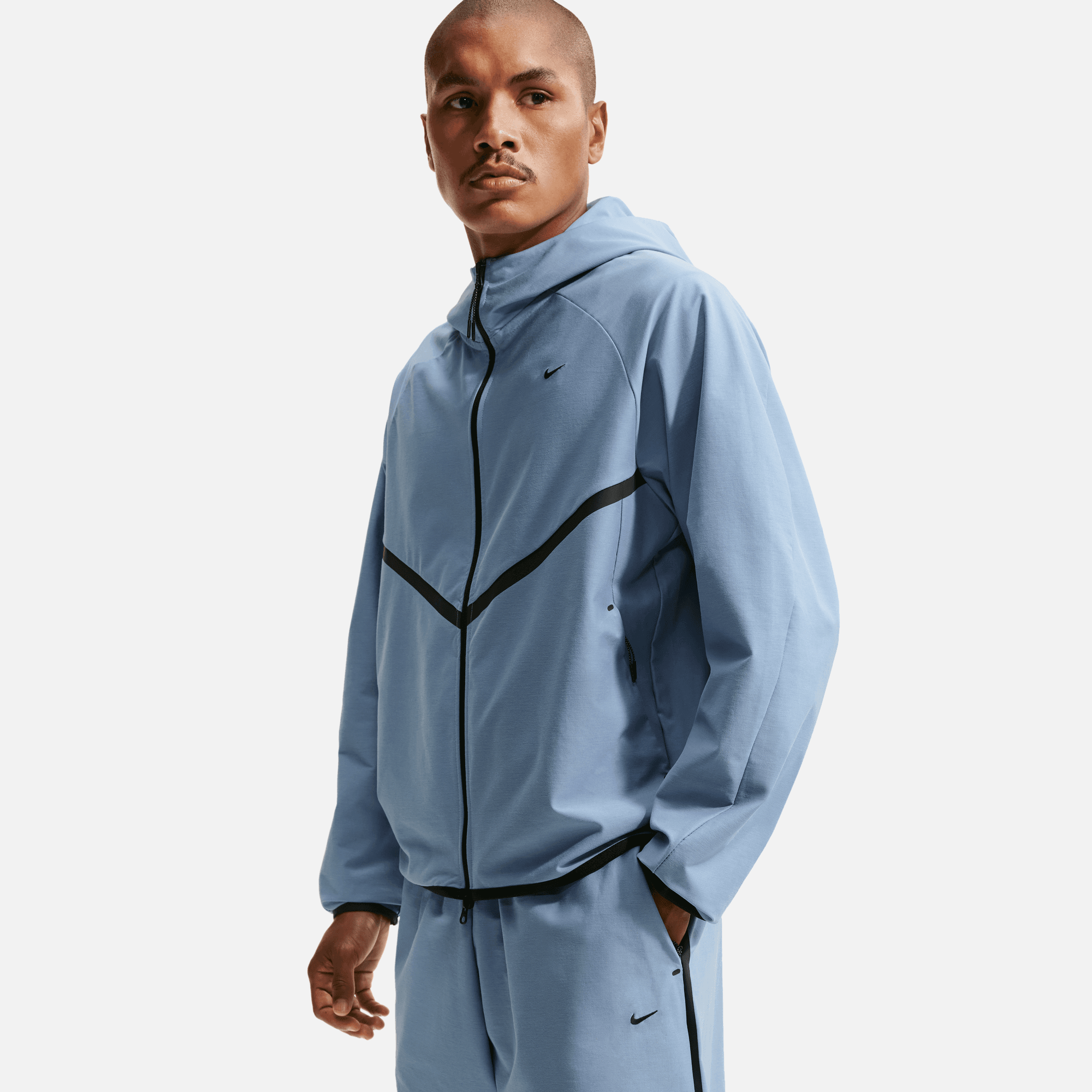 Nike Tech Shori Knit Full-Zip Blue Windrunner Jacket
