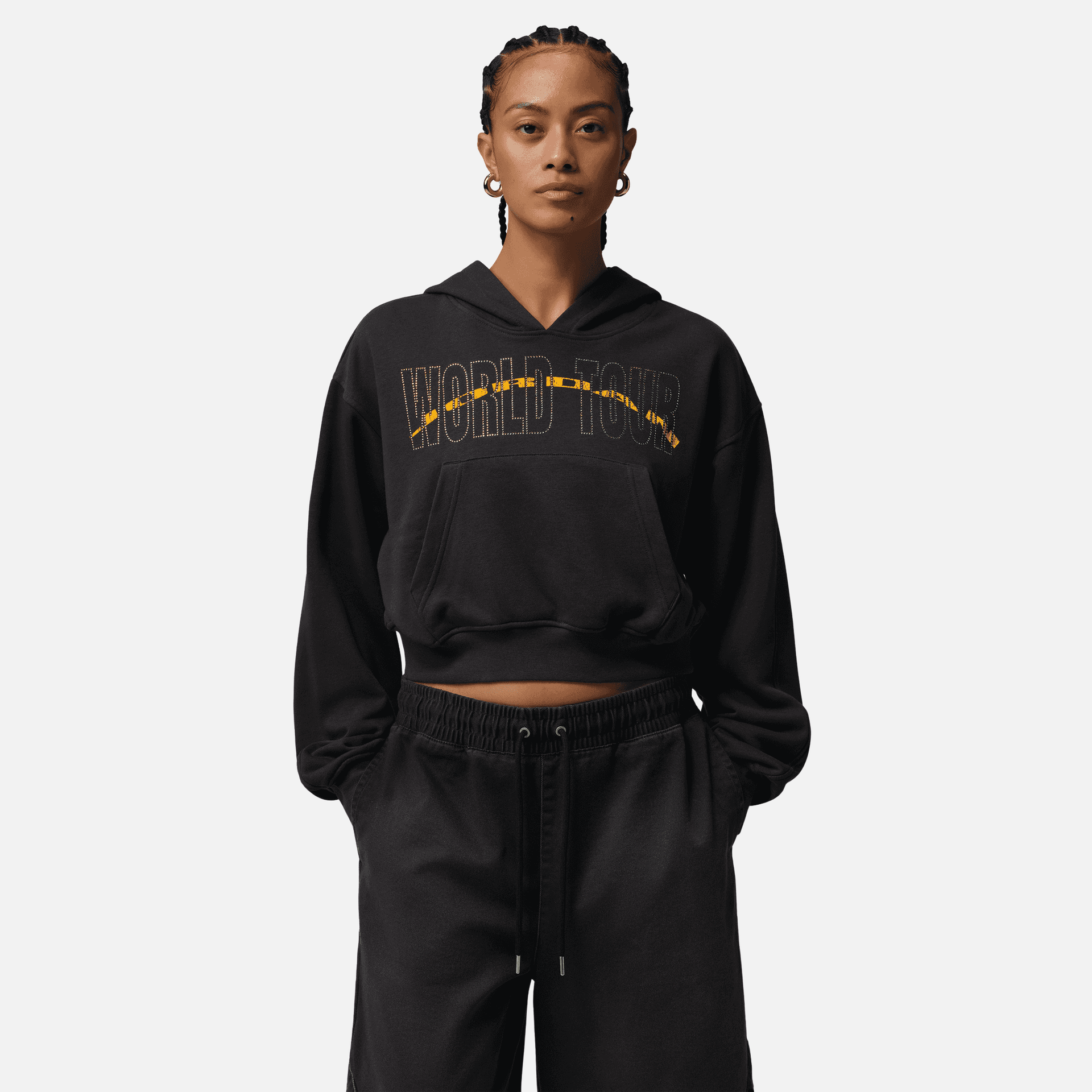 Air Jordan Women's Brooklyn World Tour Black Pullover Hoodie