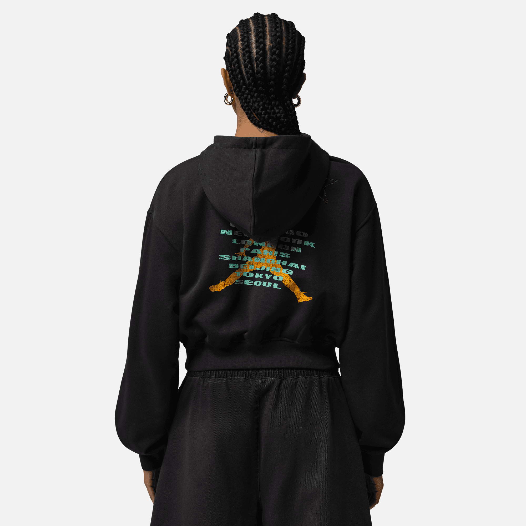 Air Jordan Women's Brooklyn World Tour Black Pullover Hoodie
