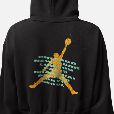 Air Jordan Women's Brooklyn World Tour Black Pullover Hoodie