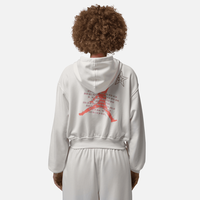 Air Jordan Women's Brooklyn World Tour White Pullover Hoodie