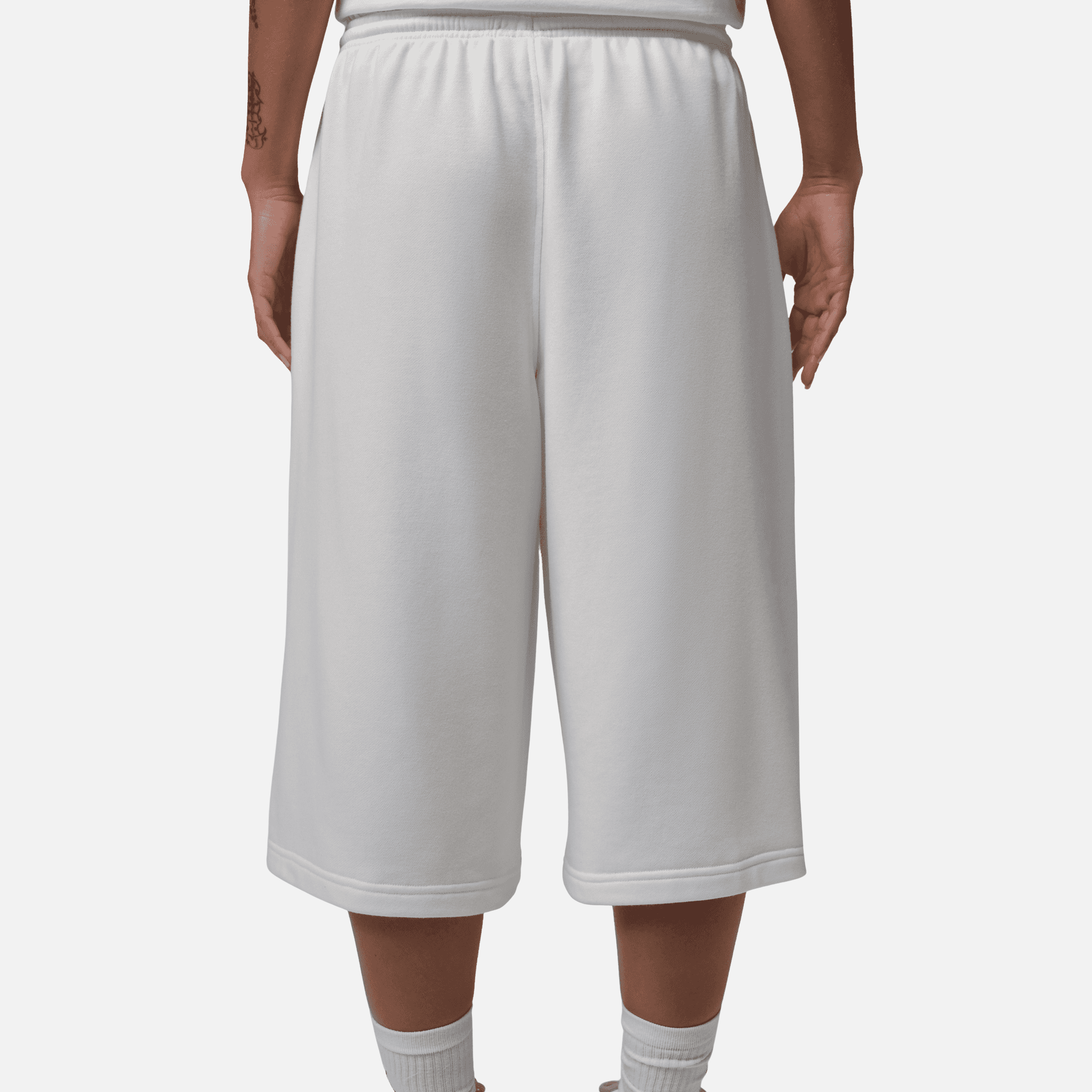 Air Jordan Women's Brooklyn Fleece French Terry White Big Shorts