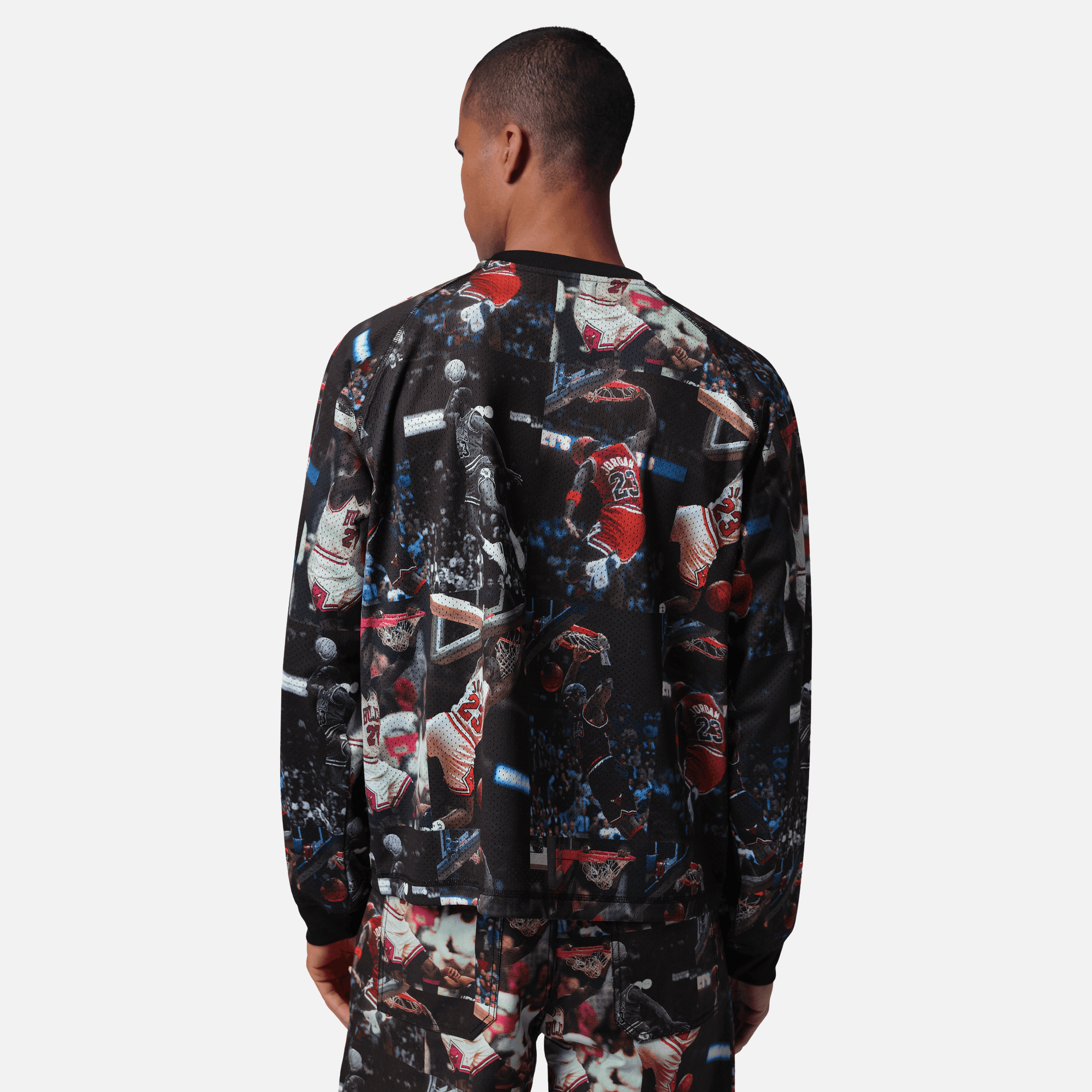 Air Jordan Flight Black Printed Long-Sleeve Jersey