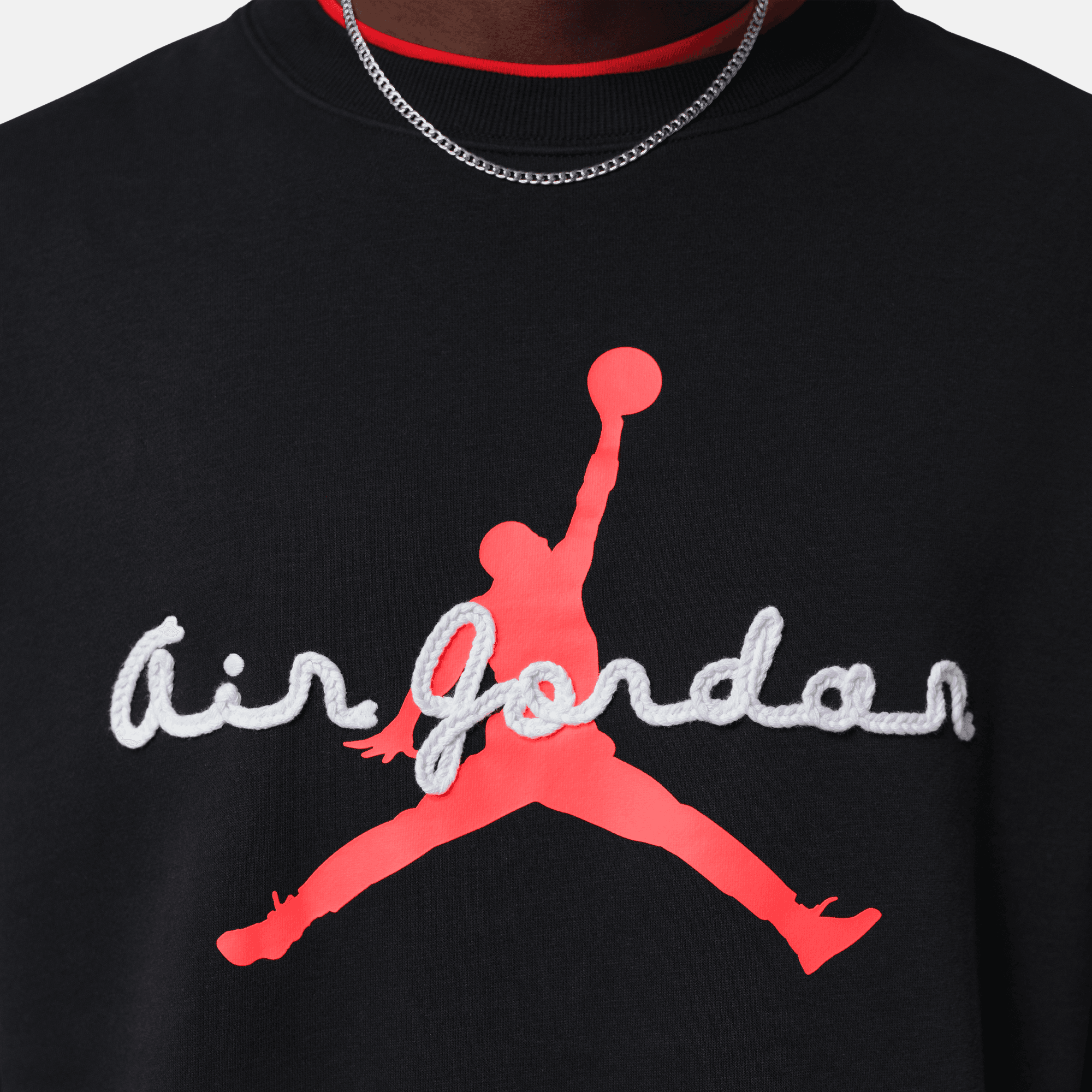 Air Jordan Brooklyn Black Infrared 23 Fleece Crewneck Sweatshirt