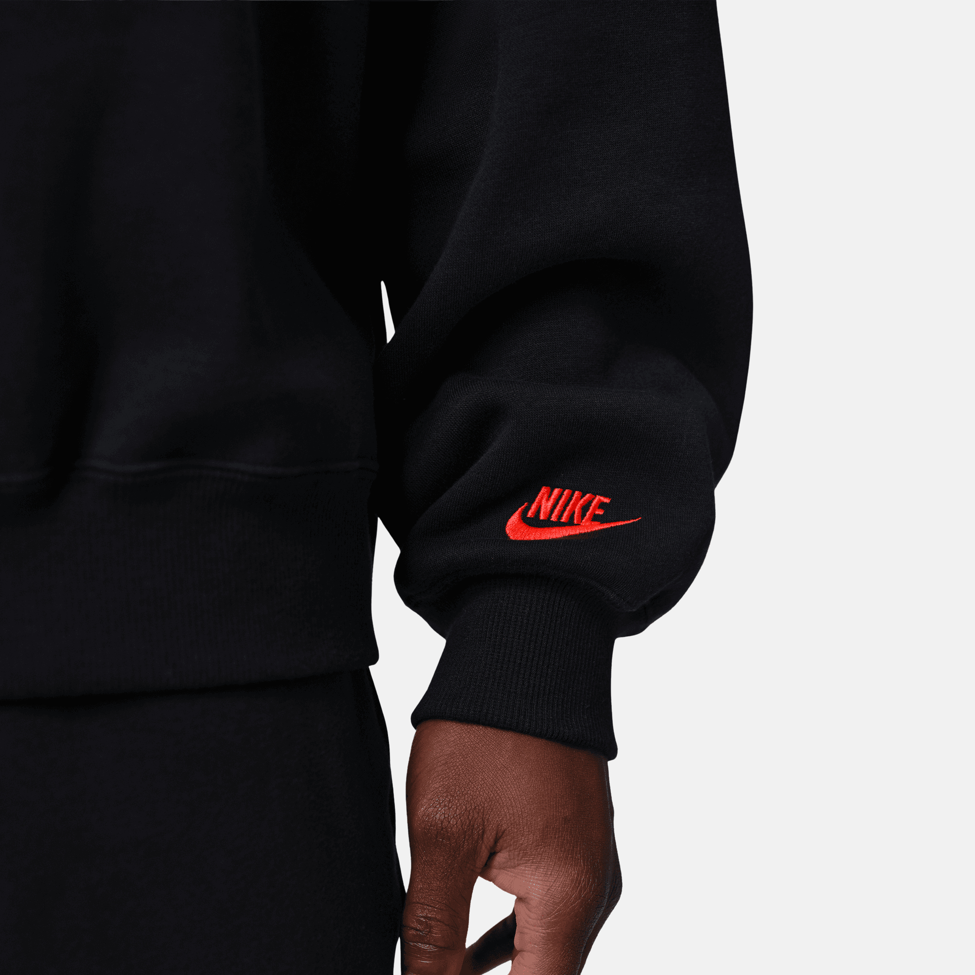 Air Jordan Brooklyn Black Infrared 23 Fleece Crewneck Sweatshirt