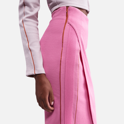 Nike Naomi Osaka High Waisted Pink Ribbed Maxi Skirt