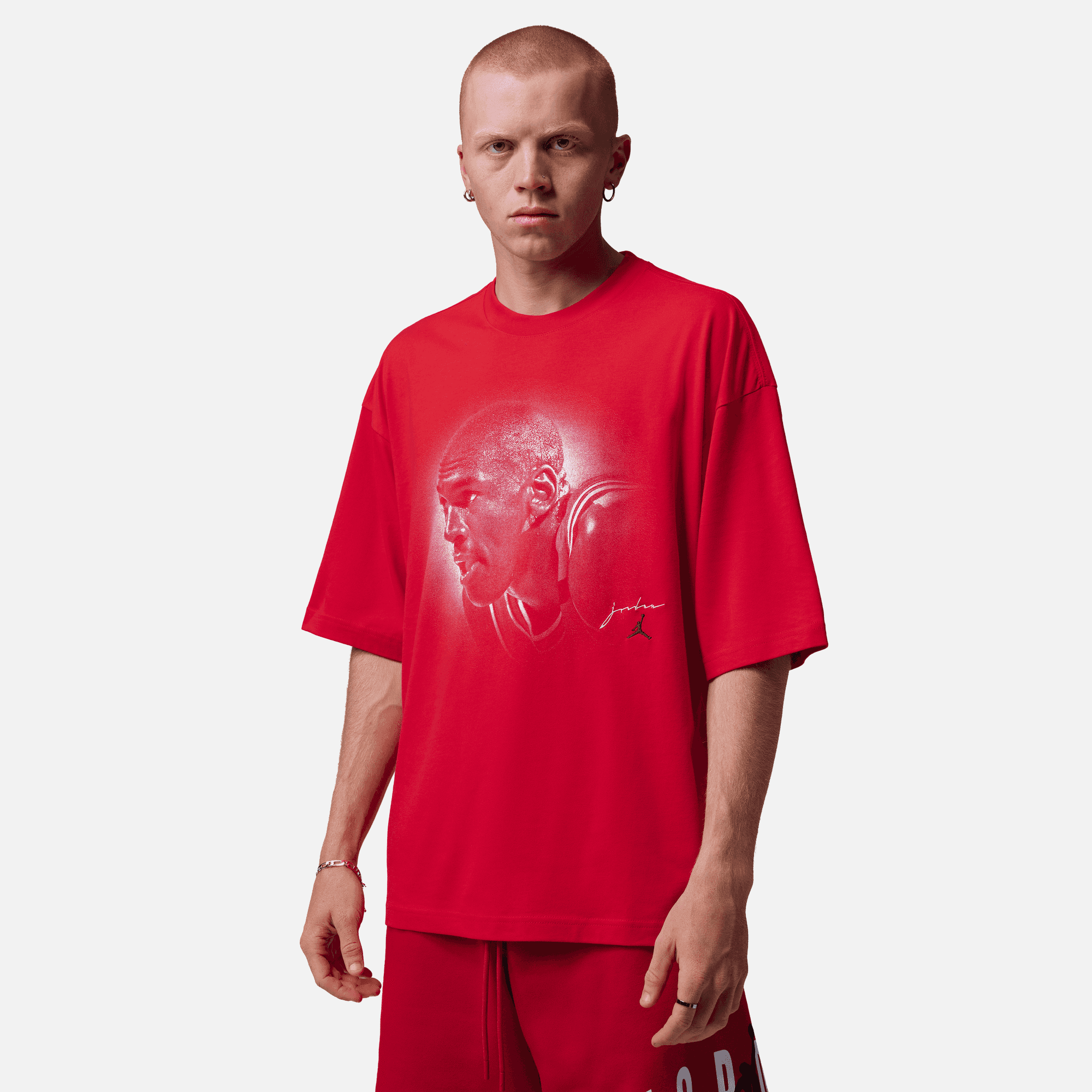 Air Jordan Flight Essentials Red Oversized T-Shirt