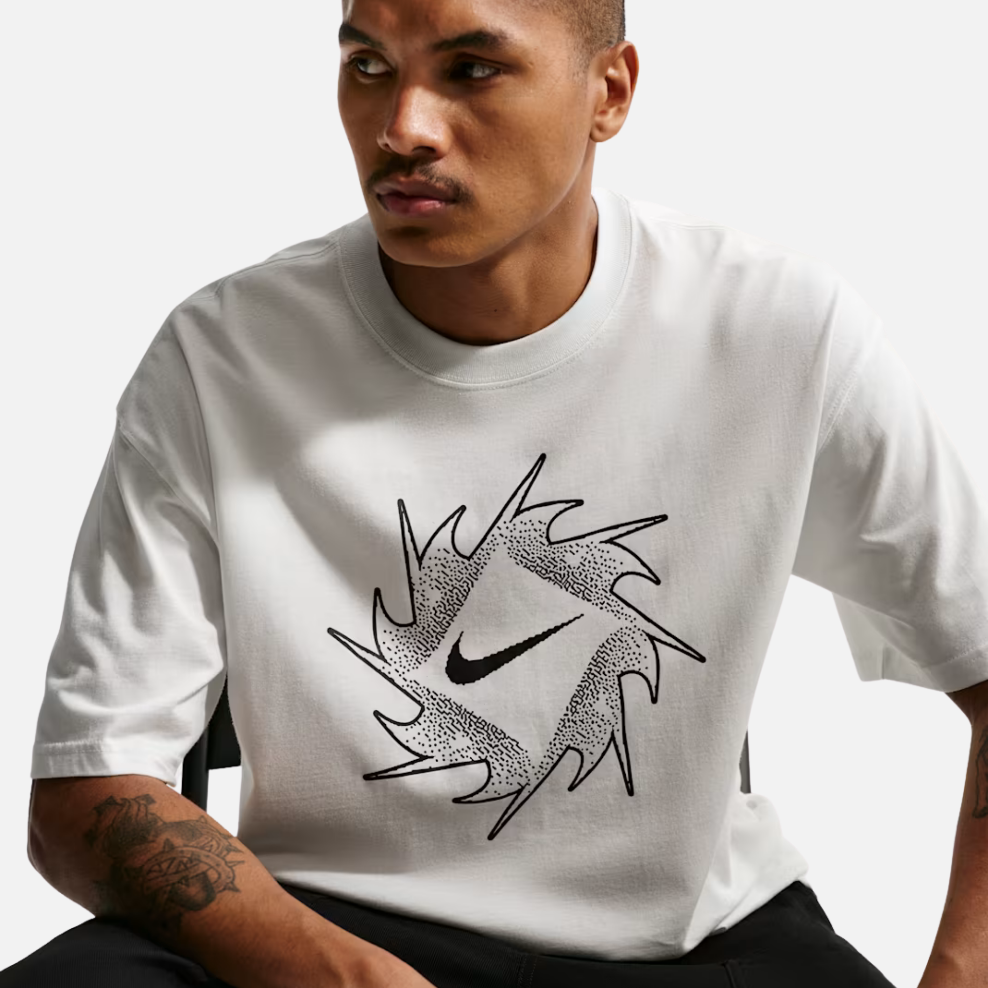 Nike Swoosh Graphic White T-Shirt