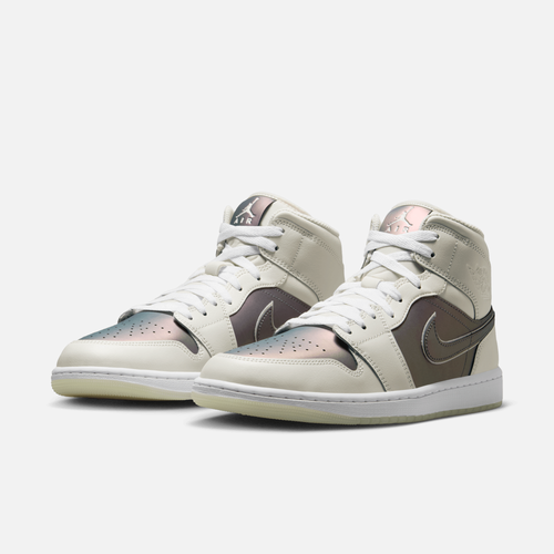Air Jordan 1 Mid Phantom Iridescent – Puffer Reds