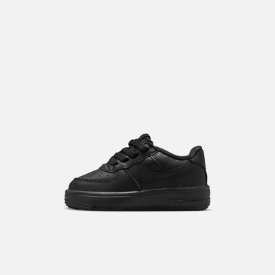 Nike Kids' Force 1 Low Easyon Triple Black (TD)