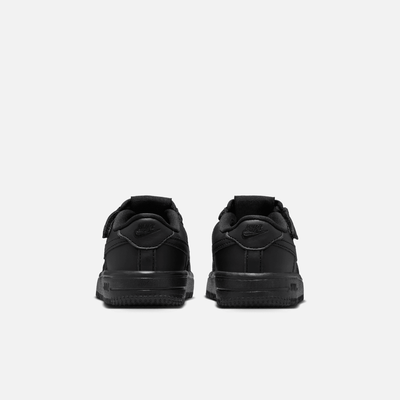 Nike Kids' Force 1 Low Easyon Triple Black (TD)