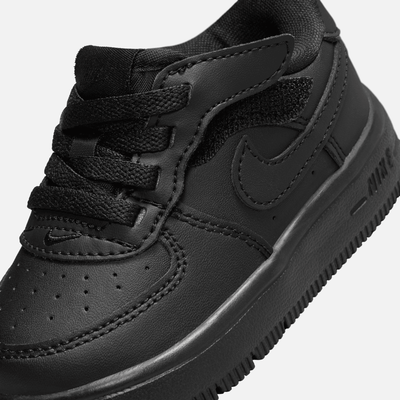 Nike Kids' Force 1 Low Easyon Triple Black (TD)