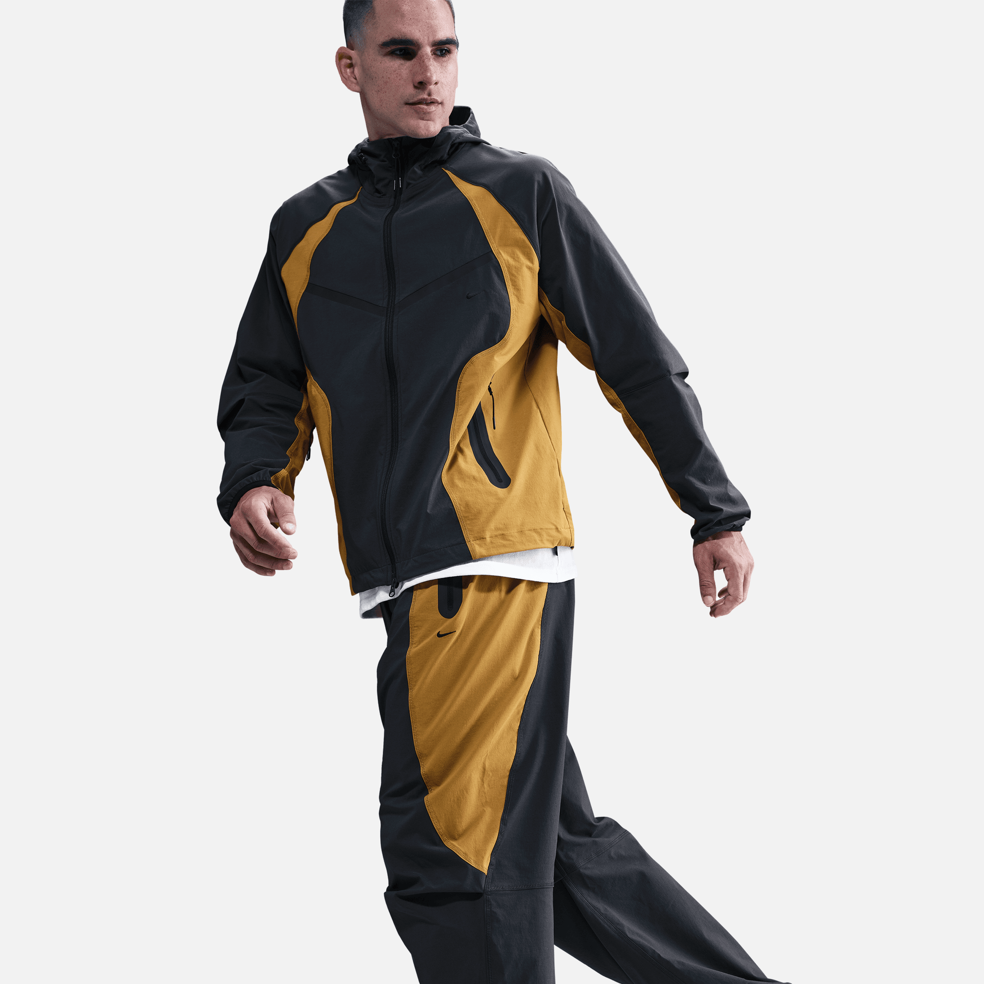 Nike Dri-Fit Color-Block Oversized Grey Pants