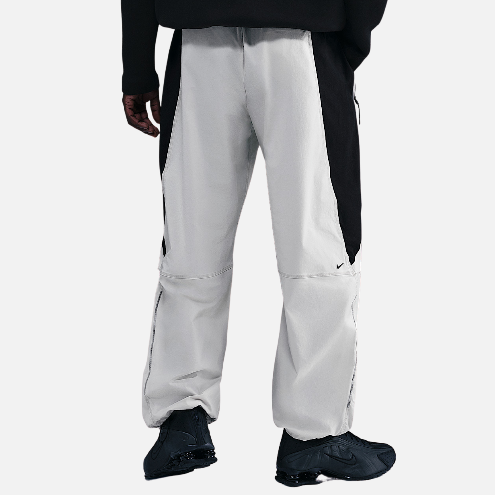 Nike Tech Dri-Fit  Color-Block Oversized Light Bone Pants