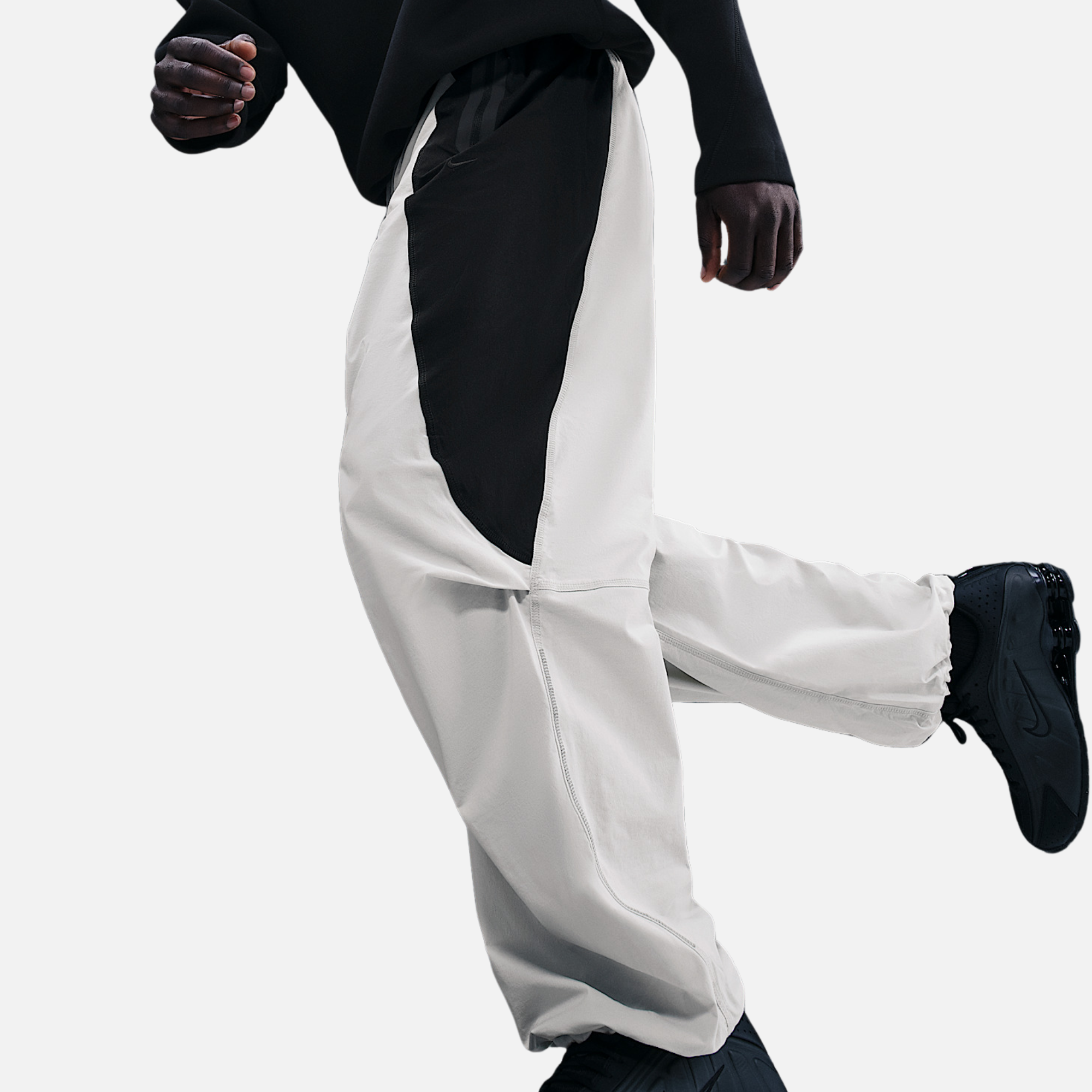 Nike Tech Dri-Fit  Color-Block Oversized Light Bone Pants