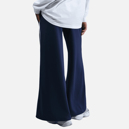 Nike Sportswear Women's Mid Rise Wide-Leg Navy Track Pants