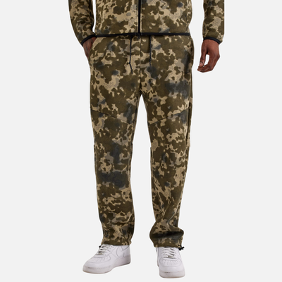 Nike Tech Open-Hem Fleece Green Camo Pants