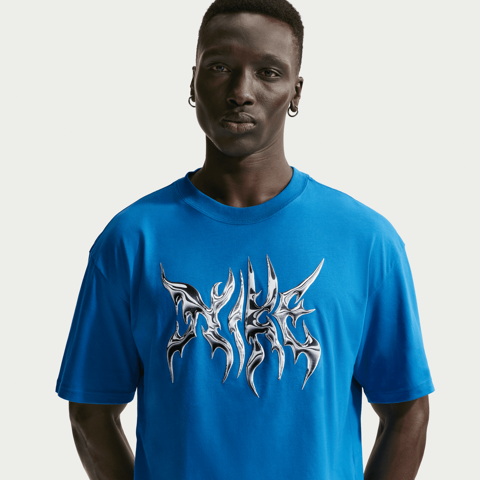 blue nike graphic tee