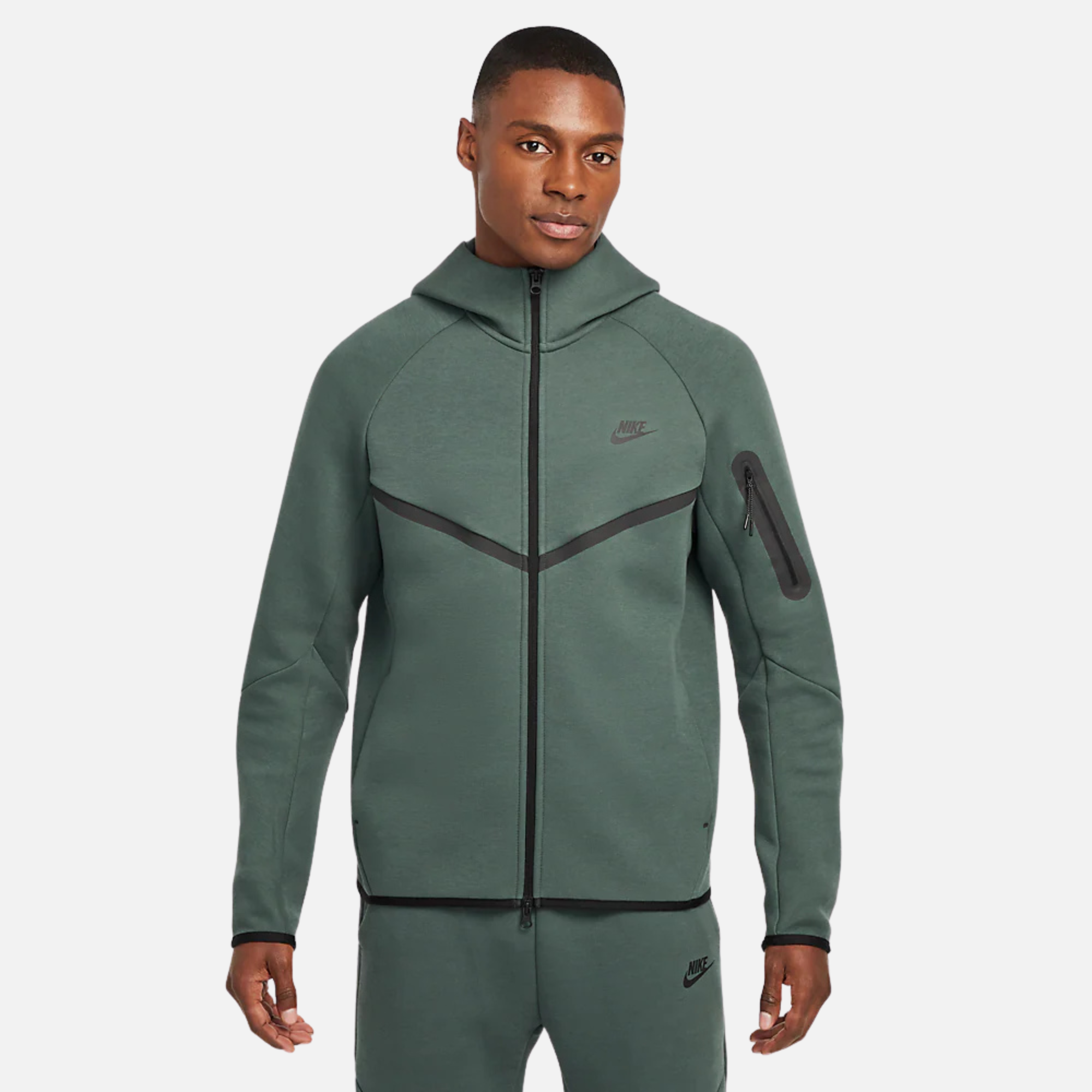 Nike Tech Full-Zip Windrunner Green Hoodie