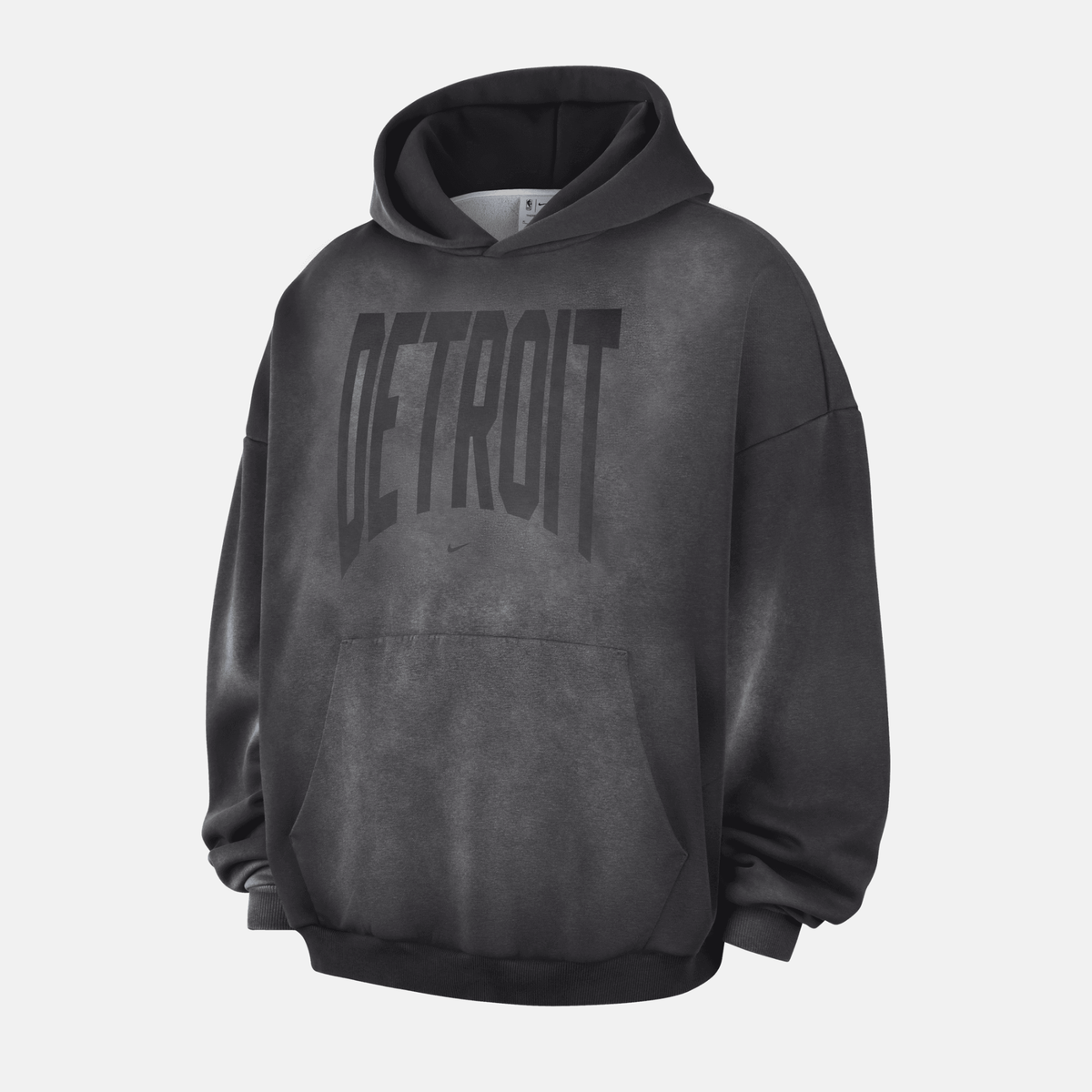 Nike Detroit Pistons Therma-Fit Grey Fleece Basketball Hoodie