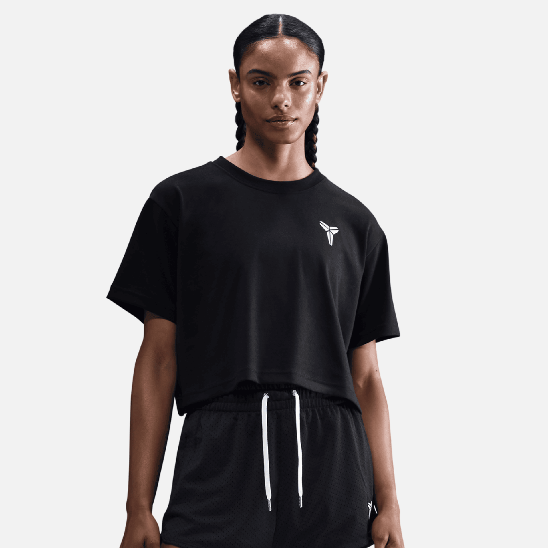 Nike Women's Kobe Dri-Fit Cropped Black T-Shirt – Puffer Reds