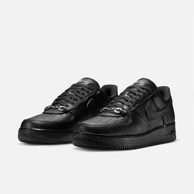 Nike Air Force 1 Low Black Leather Loafer Buckle