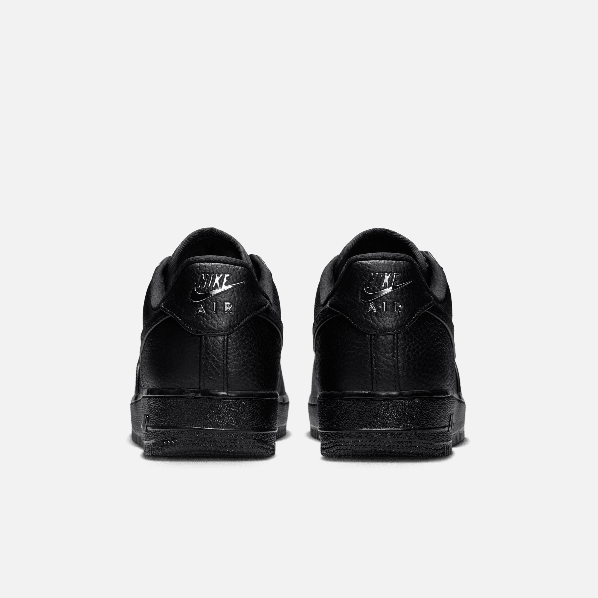 Nike Air Force 1 Low Black Leather Loafer Buckle