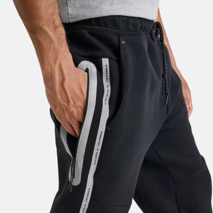 Nike Tech Black Fleece Joggers with Reflective Accents