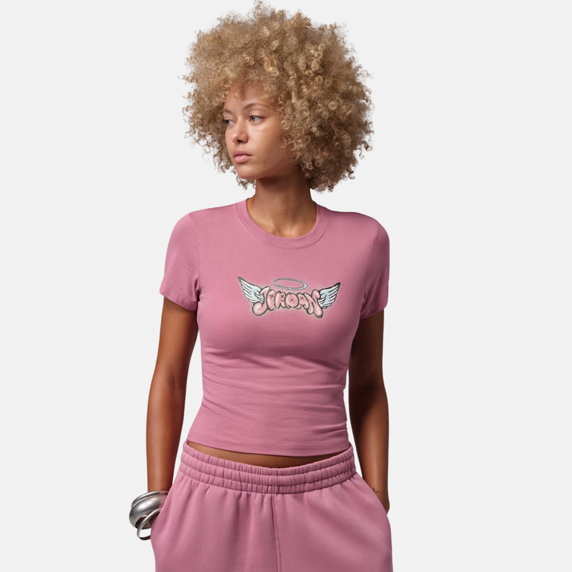 Air Jordan Women's Angel Wings Pink T-Shirt
