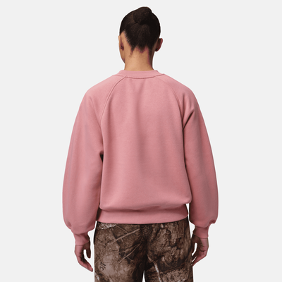 Air Jordan Women's Brooklyn Fleece Pink Fireside Crew-Neck Sweatshirt