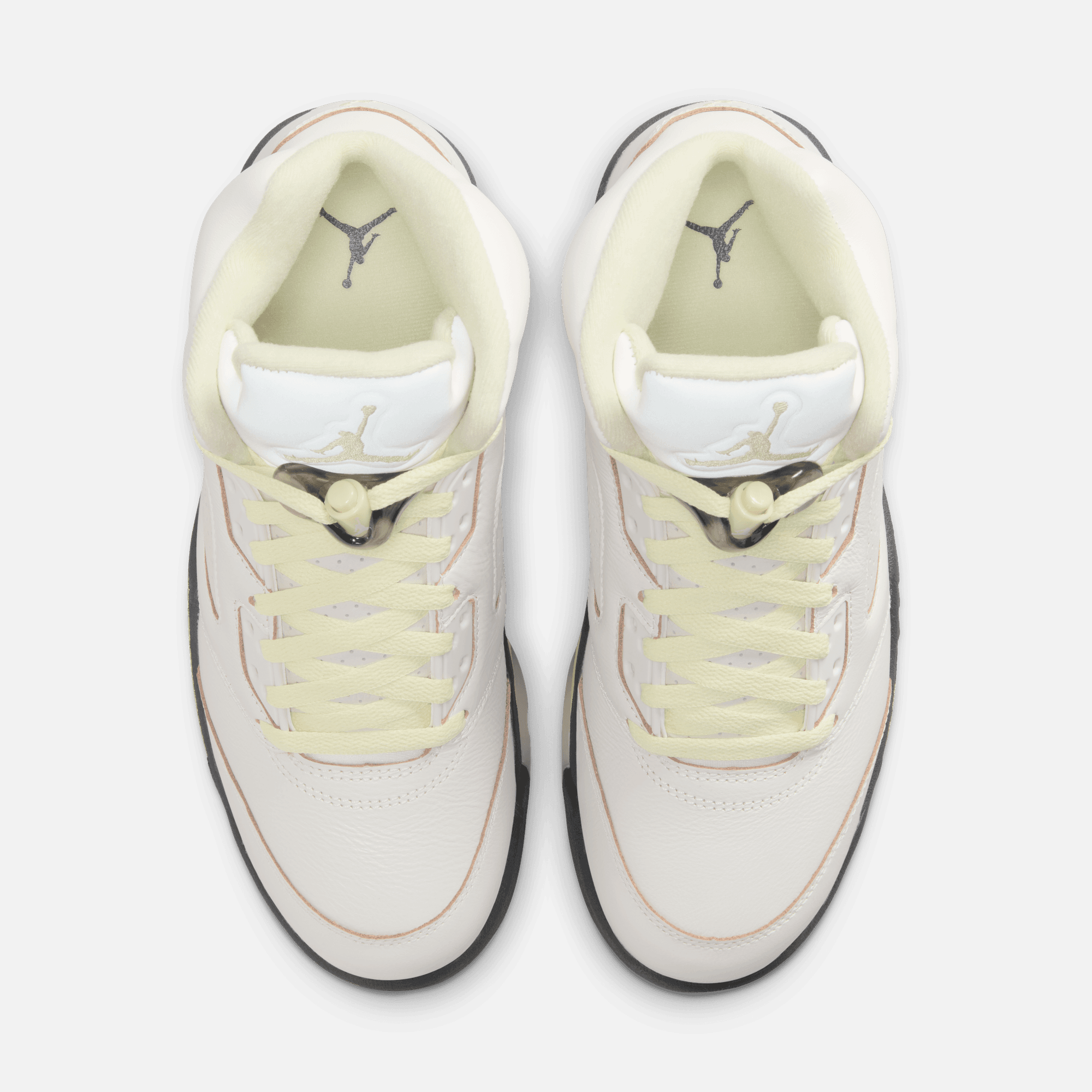 Air Jordan Women's 5 Retro Luminous Green and Sail