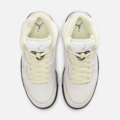 Air Jordan Women's 5 Retro Luminous Green and Sail